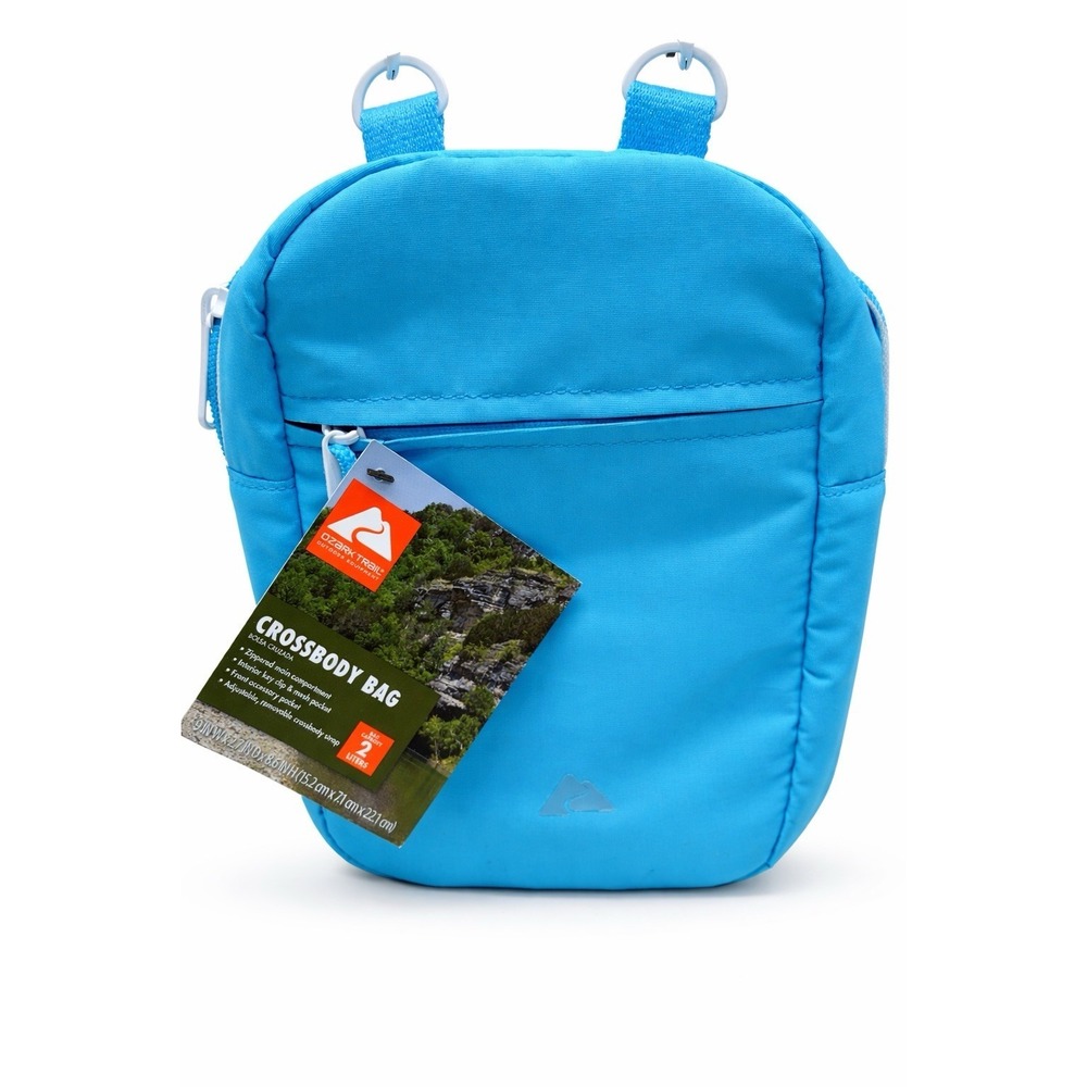 Ozark Trail 2L Crossbody Bag Aqua Adjustable Strap Travel Hiking Compact